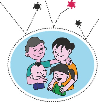 Happy Family Circle Illustration PNG