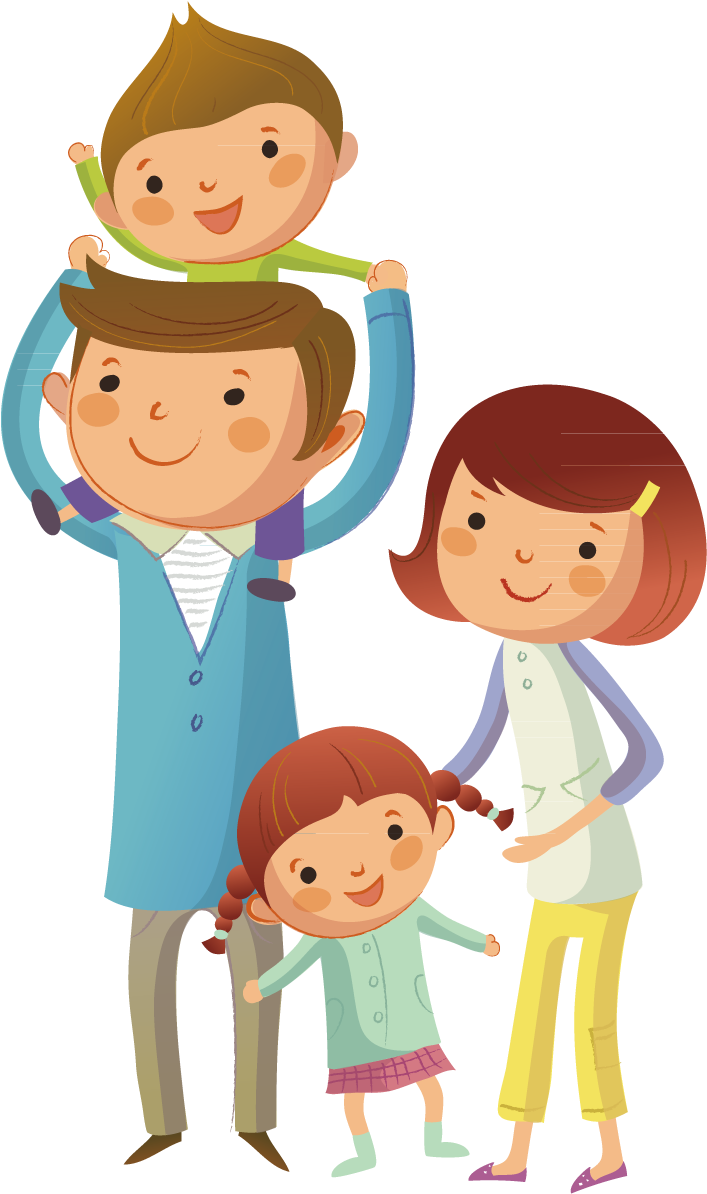 Happy Family Illustration PNG