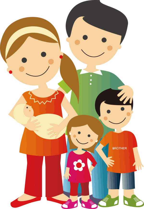 Happy Family Illustration PNG