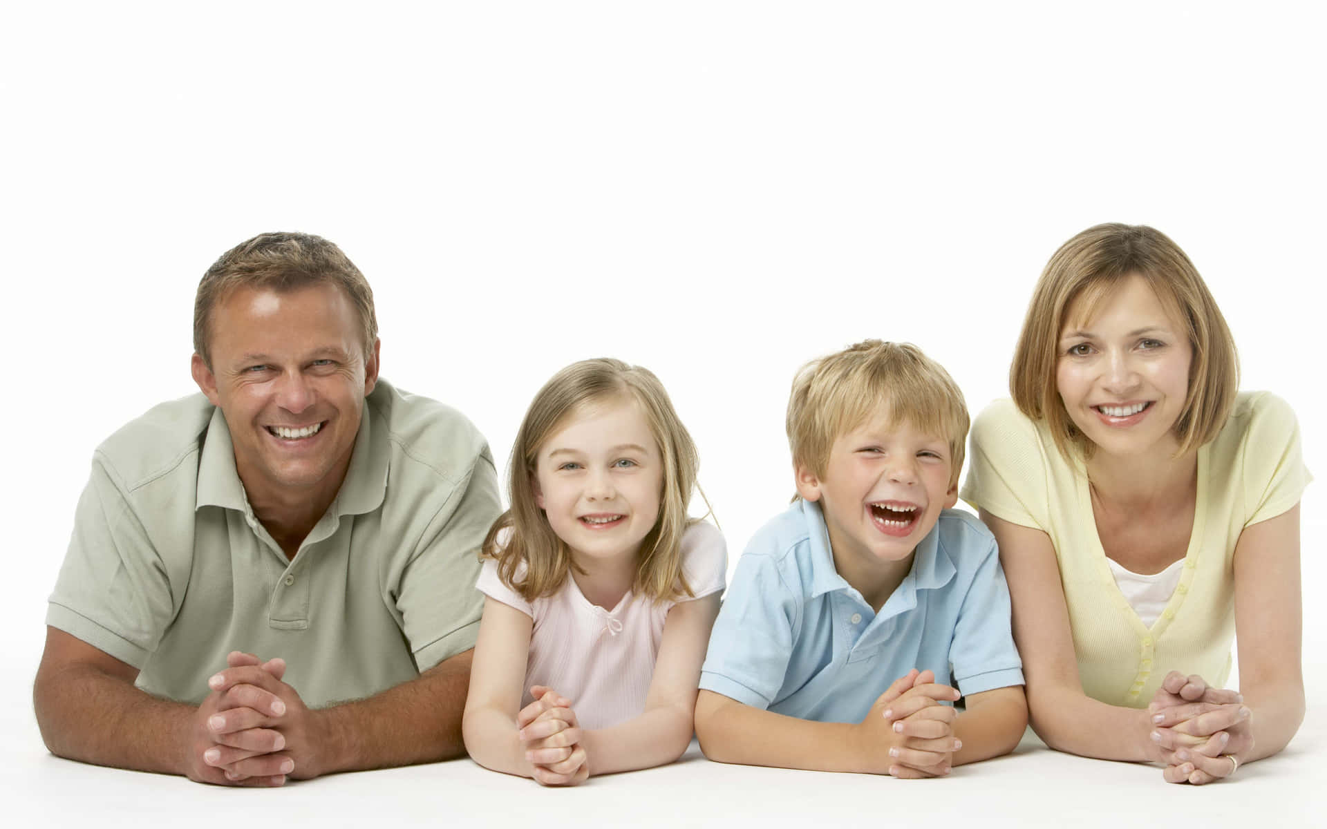 Happy Family Pictures On White