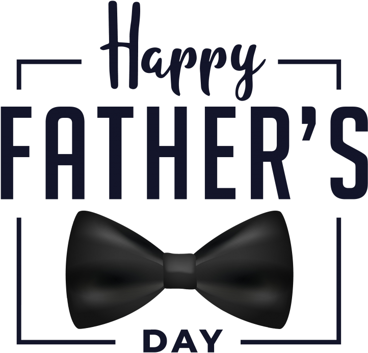 Happy Fathers Day Bowtie Graphic PNG