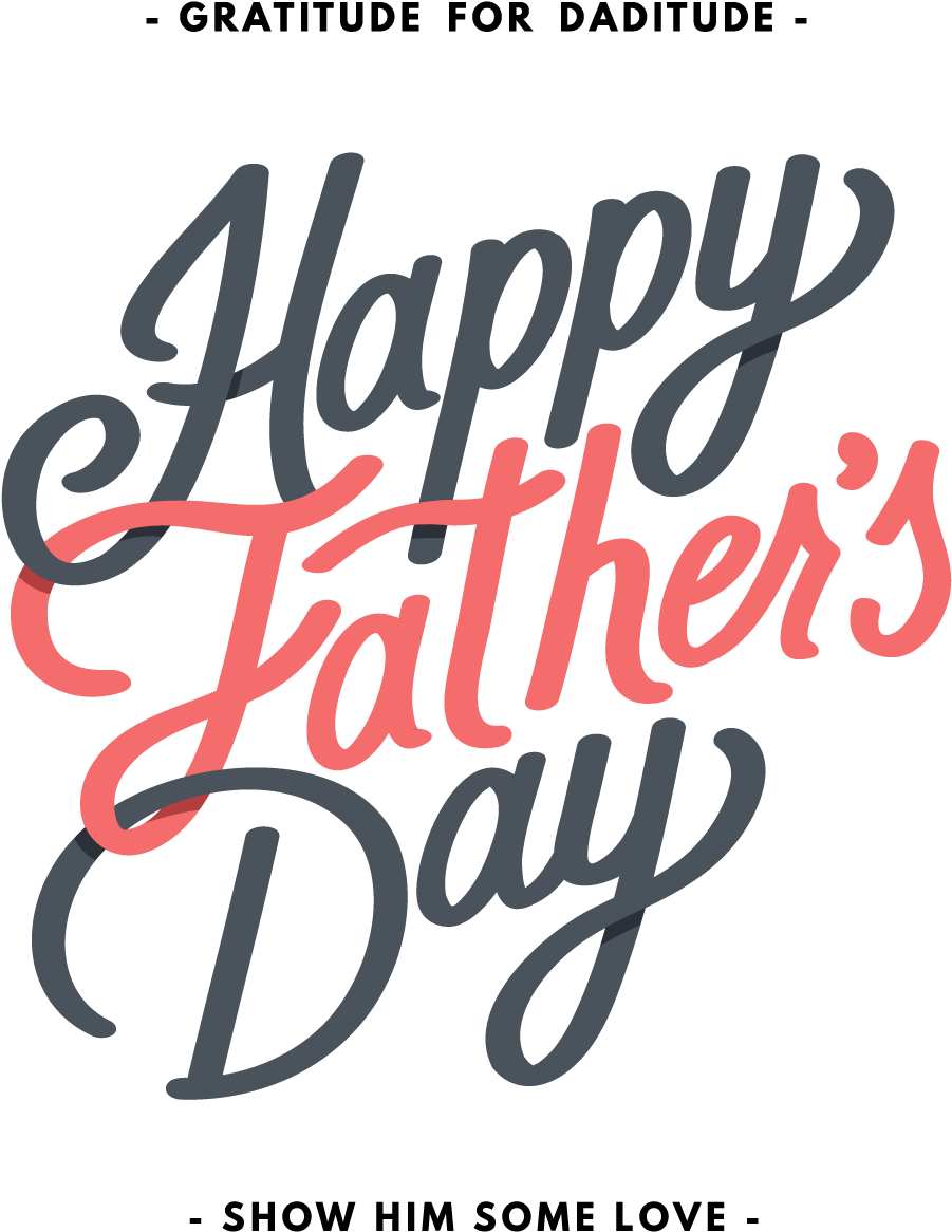Happy Fathers Day Celebration Graphic PNG