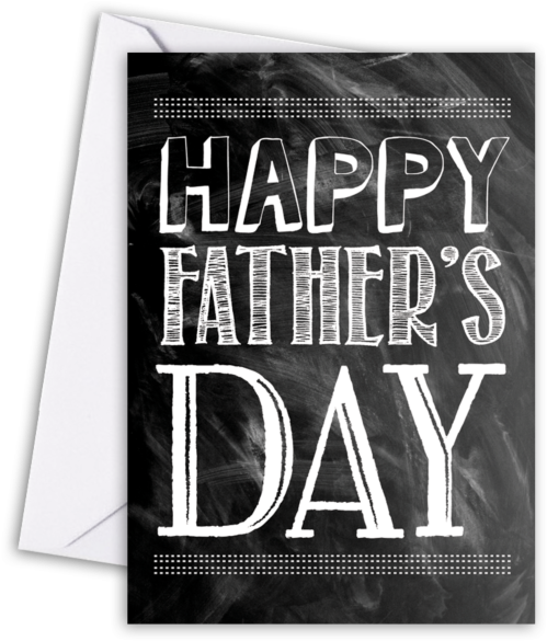 Happy Fathers Day Chalkboard Card PNG