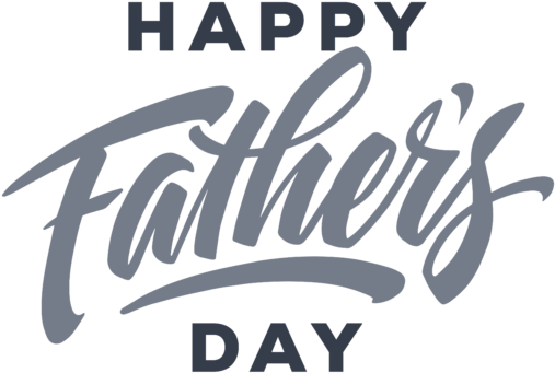 Happy Fathers Day Cursive Text PNG