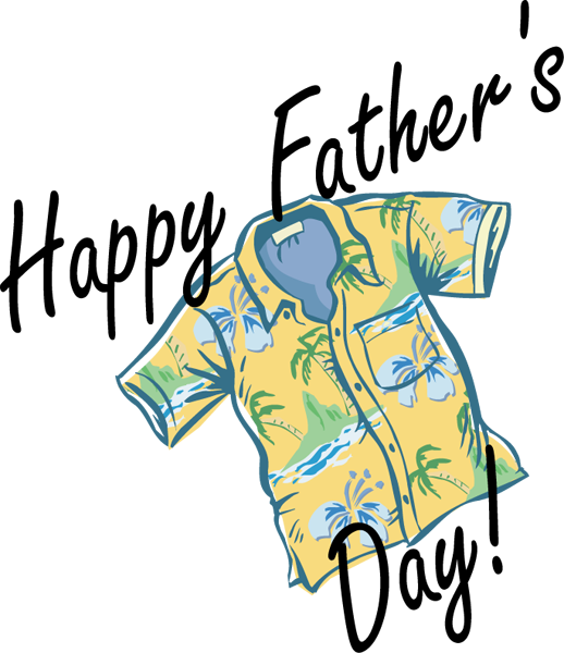 Happy Fathers Day Hawaiian Shirt PNG