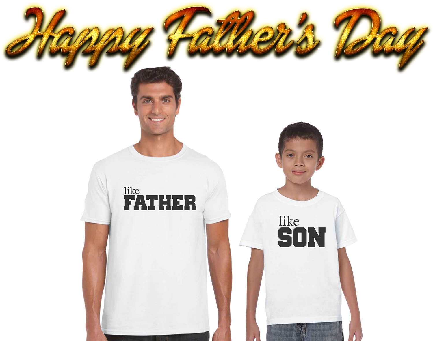 Download Happy Fathers Day Like Father Like Son Tshirts | Wallpapers.com