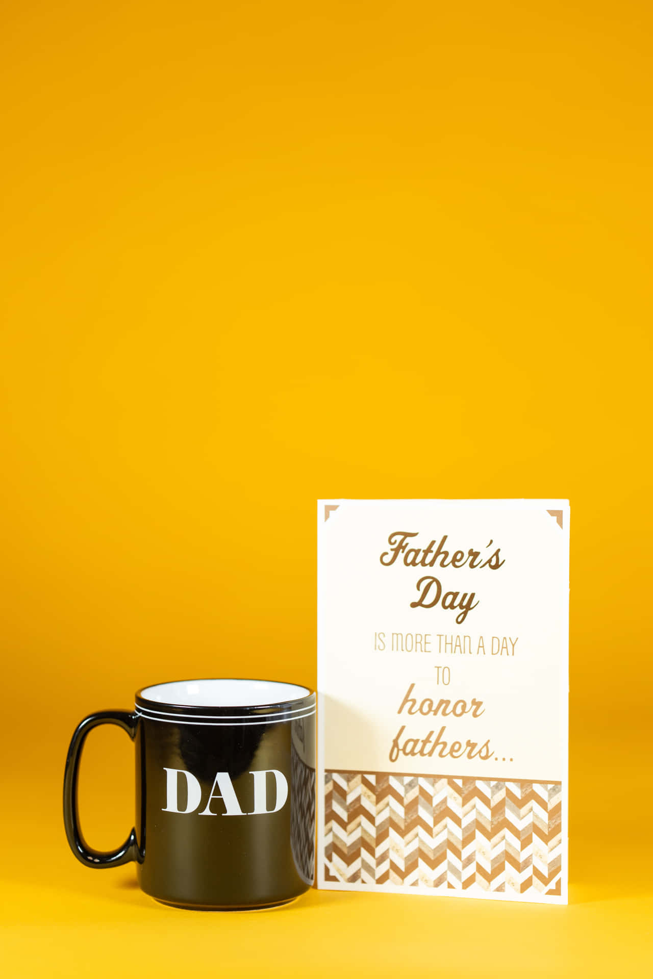 A Mug And Card With The Words Father's Day