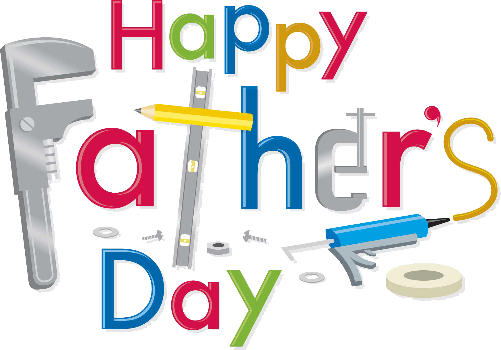 Happy Fathers Day Tools Theme PNG