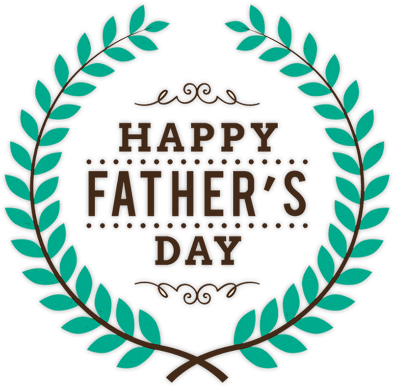 Happy Fathers Day Wreath Graphic PNG