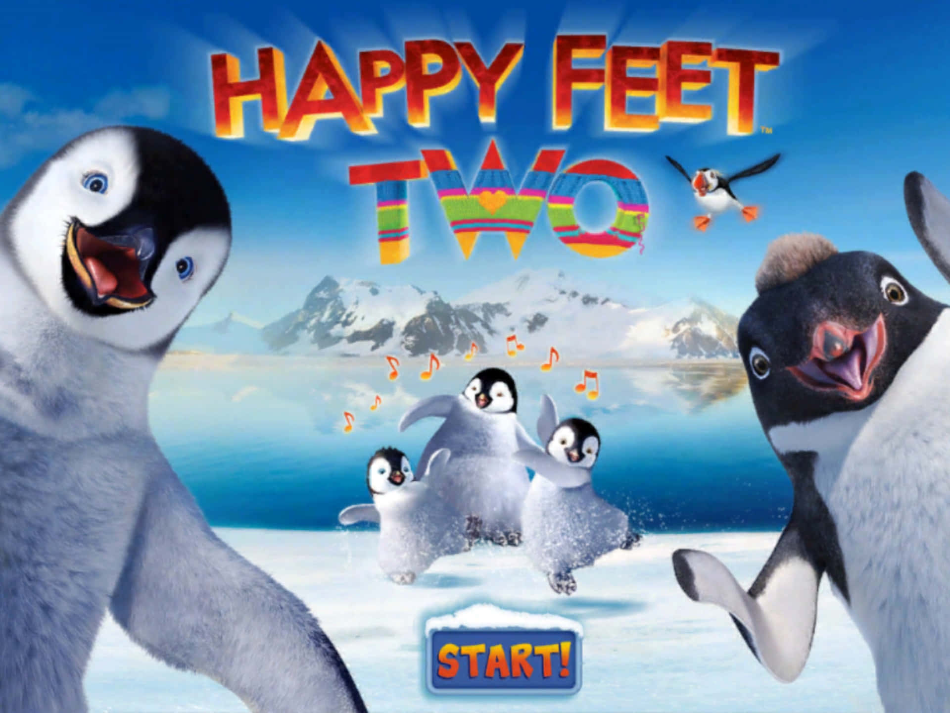 Caption: Interactive Game Interface of Happy Feet Two Wallpaper