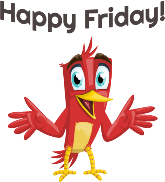 Happy Friday Cartoon Bird PNG