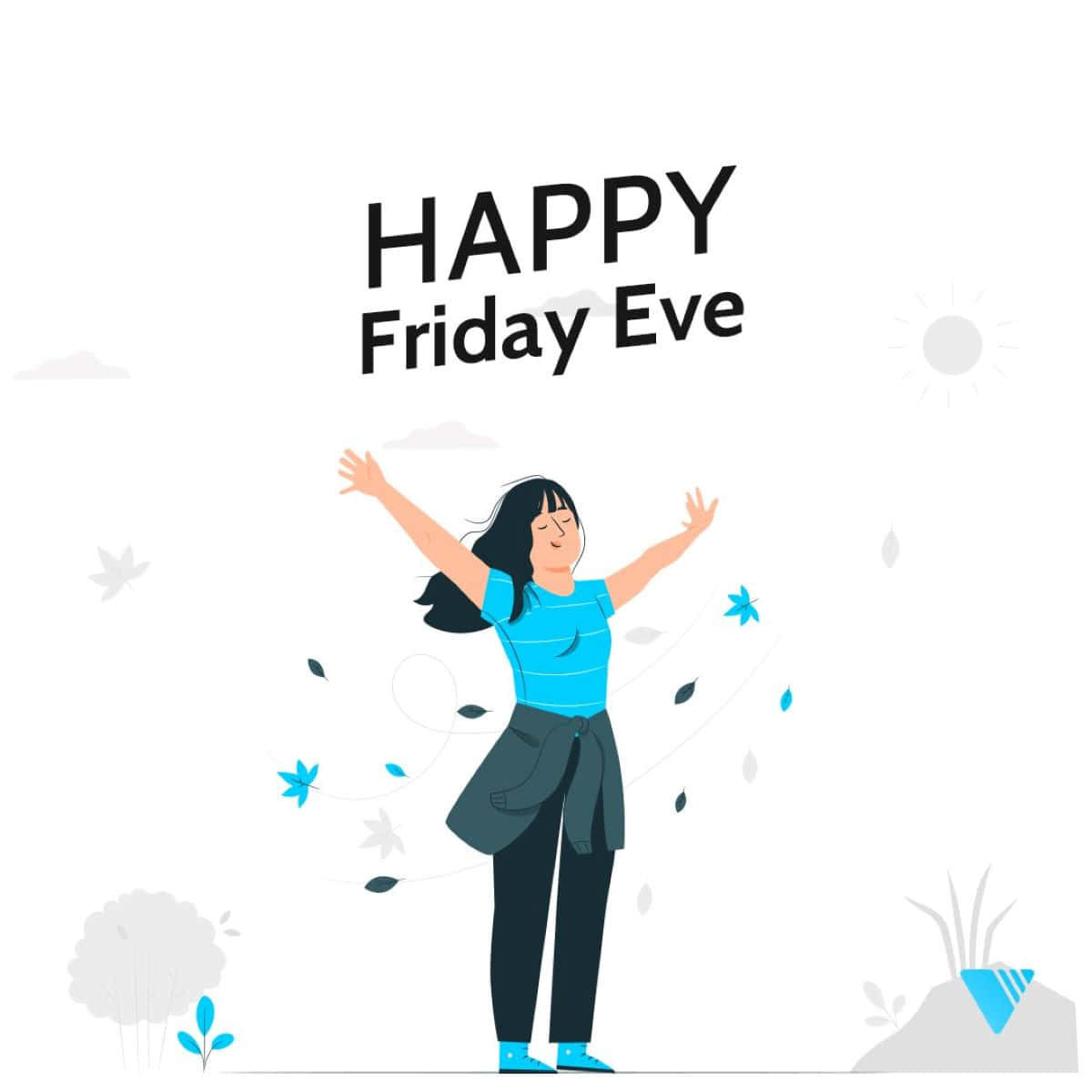 Happy Friday Eve Celebration Illustration Wallpaper