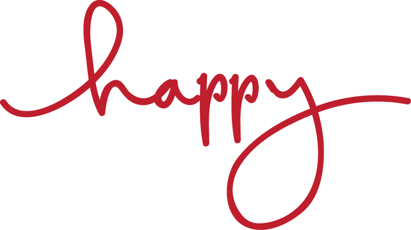 Happy Friday Red Cursive Text PNG