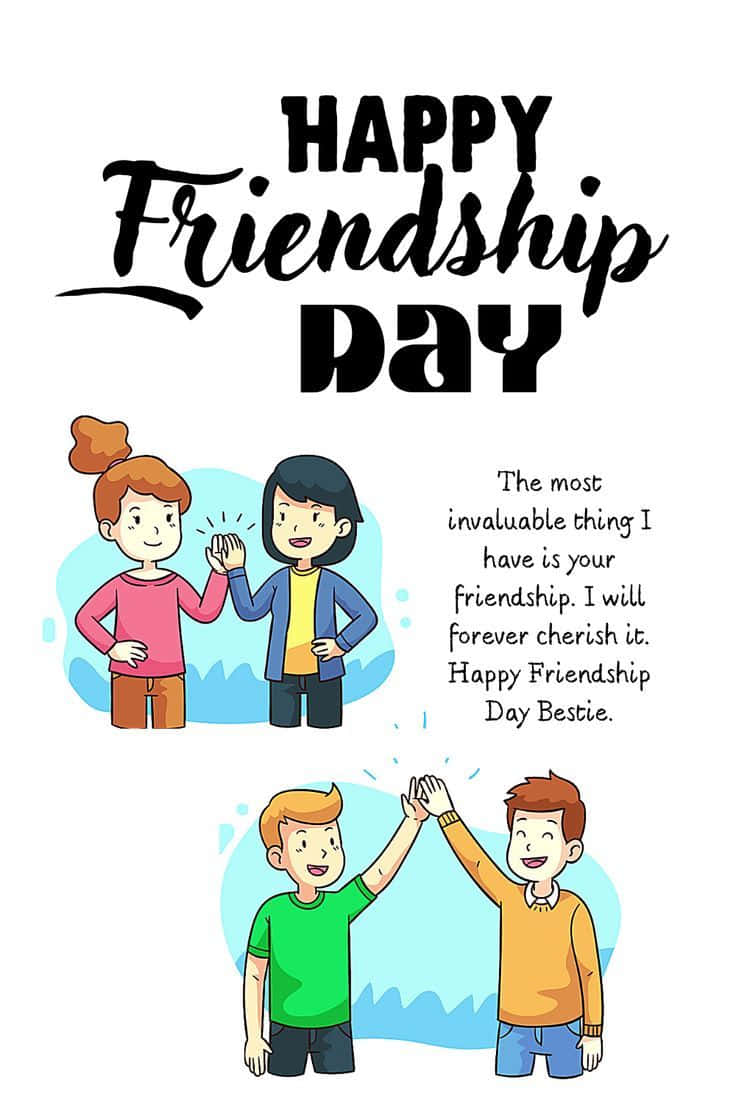 Happy Friendship Day Celebration Illustration Wallpaper