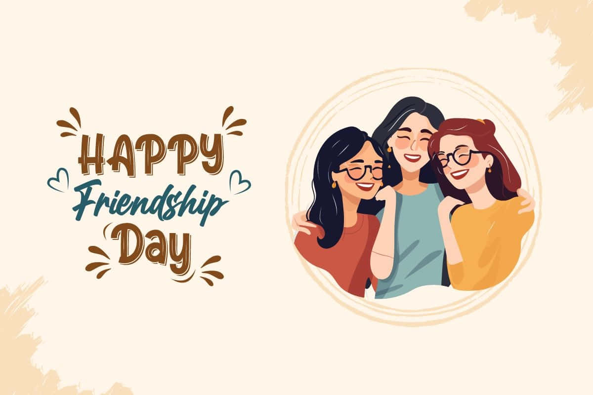 Happy Friendship Day Celebration Illustration Wallpaper