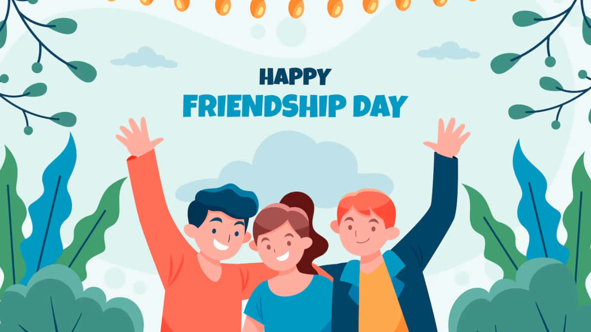 Happy Friendship Day Celebration Illustration Wallpaper