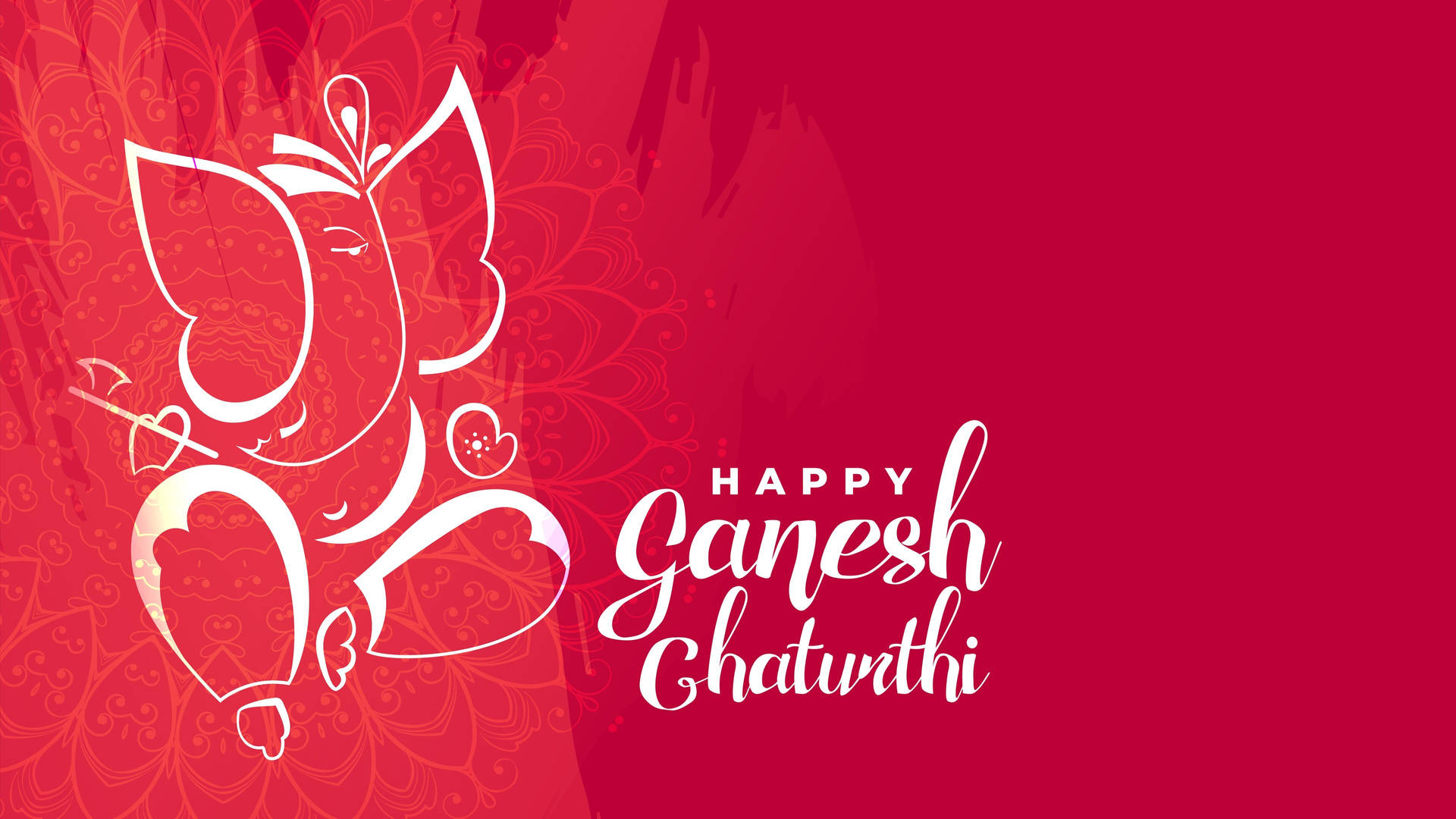 Glædelig Ganesh Chaturthi Ganpati 4k Pink Baggrund Wallpaper Wallpaper