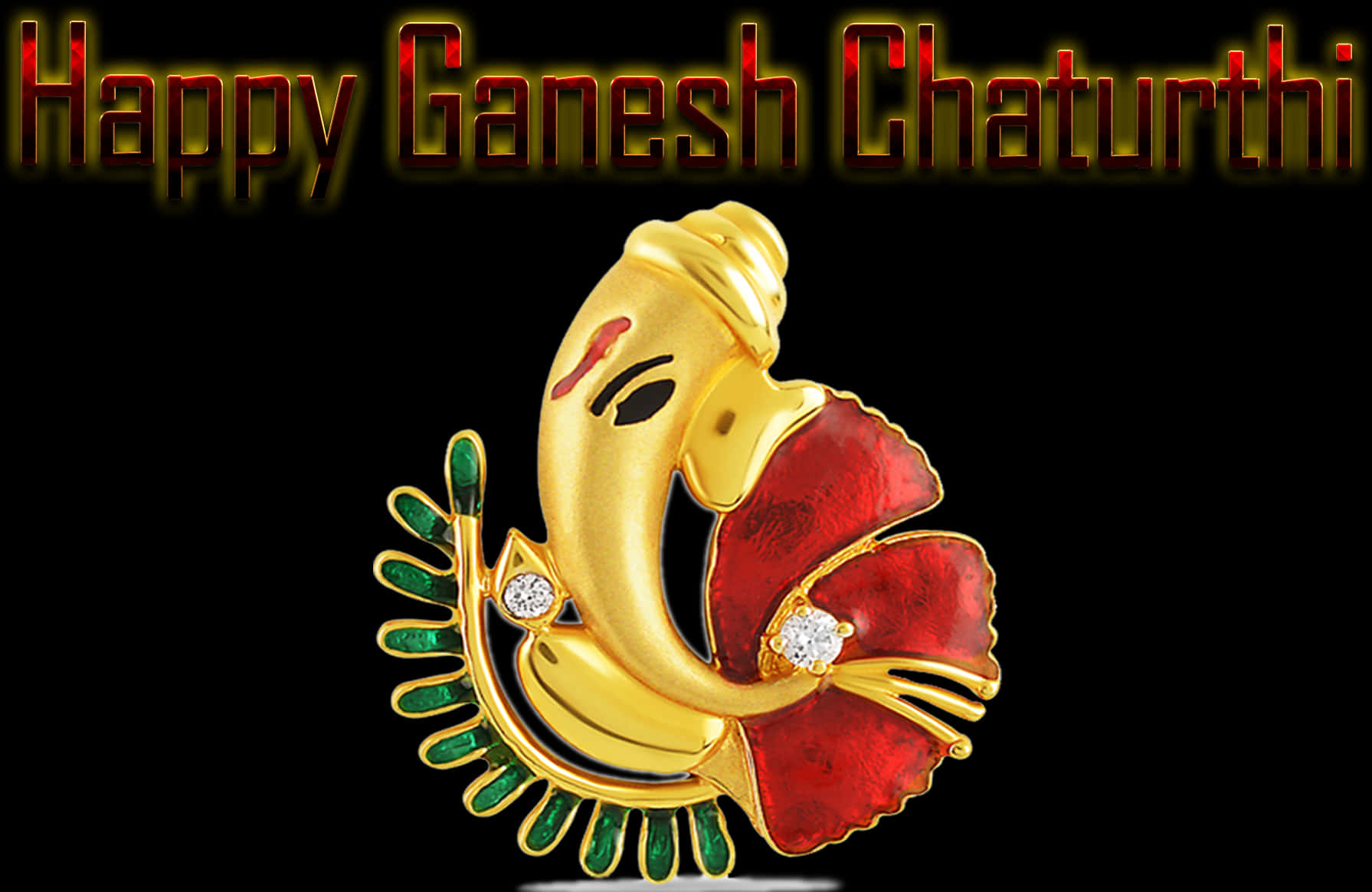 Happy Ganesh Chaturthi Greeting PNG