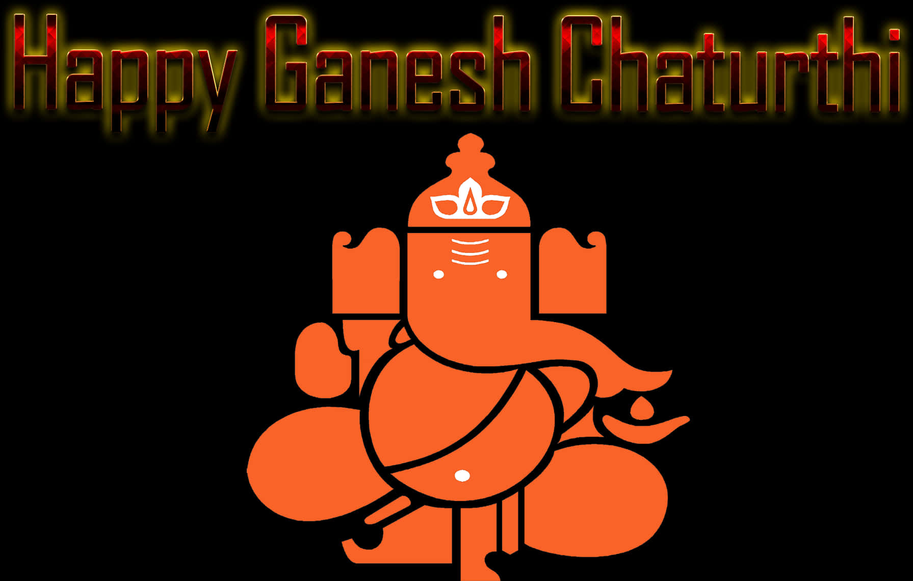 Happy Ganesh Chaturthi Greeting PNG