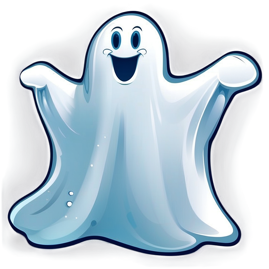 Download Happy Ghost Illustration Png Bkv | Wallpapers.com