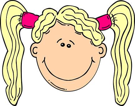 Happy Girl Cartoon Character PNG