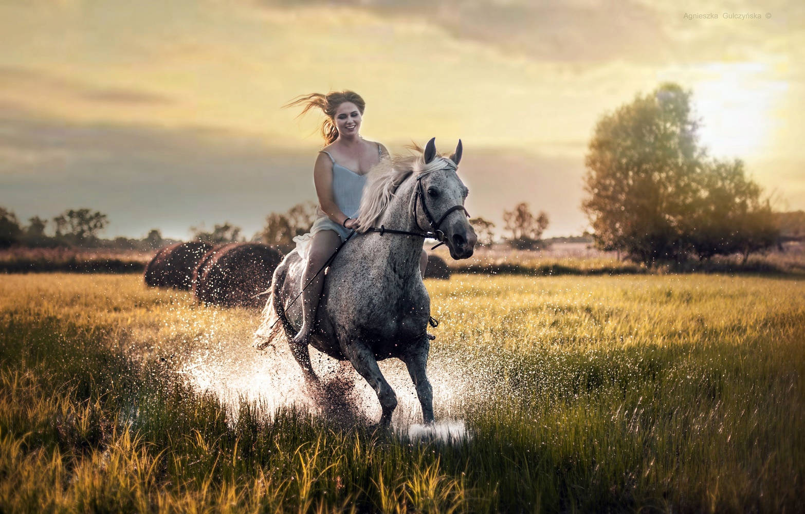 Happy Girl Horse Riding Beautiful Nature Wallpaper