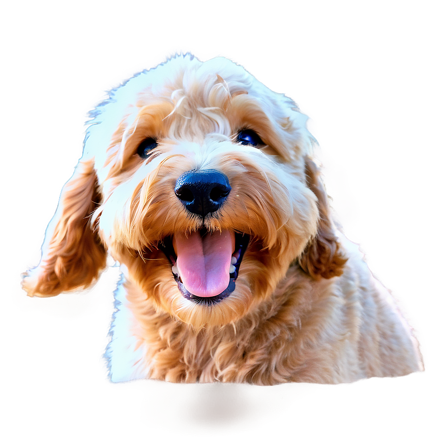 Happy Goldendoodle Face Png 06262024 PNG