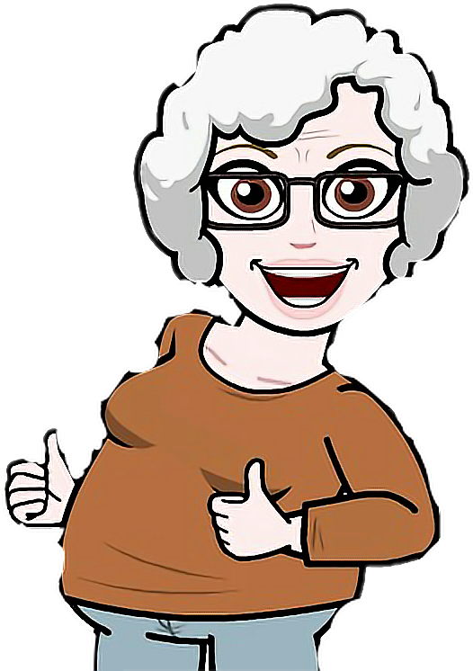 Happy Grandma Cartoon Character PNG