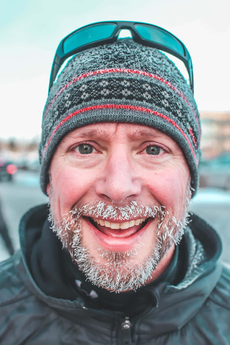 Happy Grey Bearded Selfie Man Wallpaper
