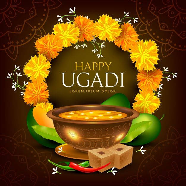 Happy Gudi Padwa Yellow And Brown Wallpaper