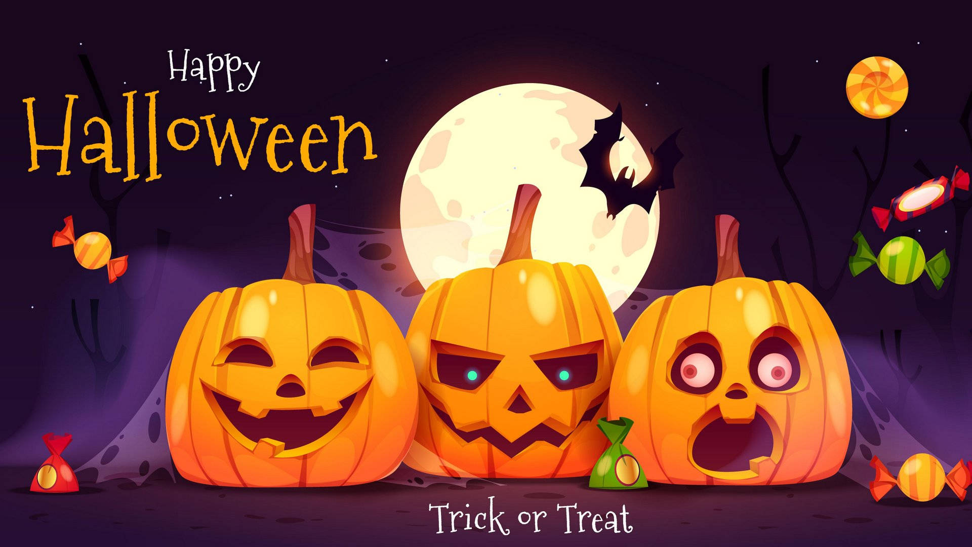 Gør klar til at nar eller tage imod dette Halloween! Wallpaper