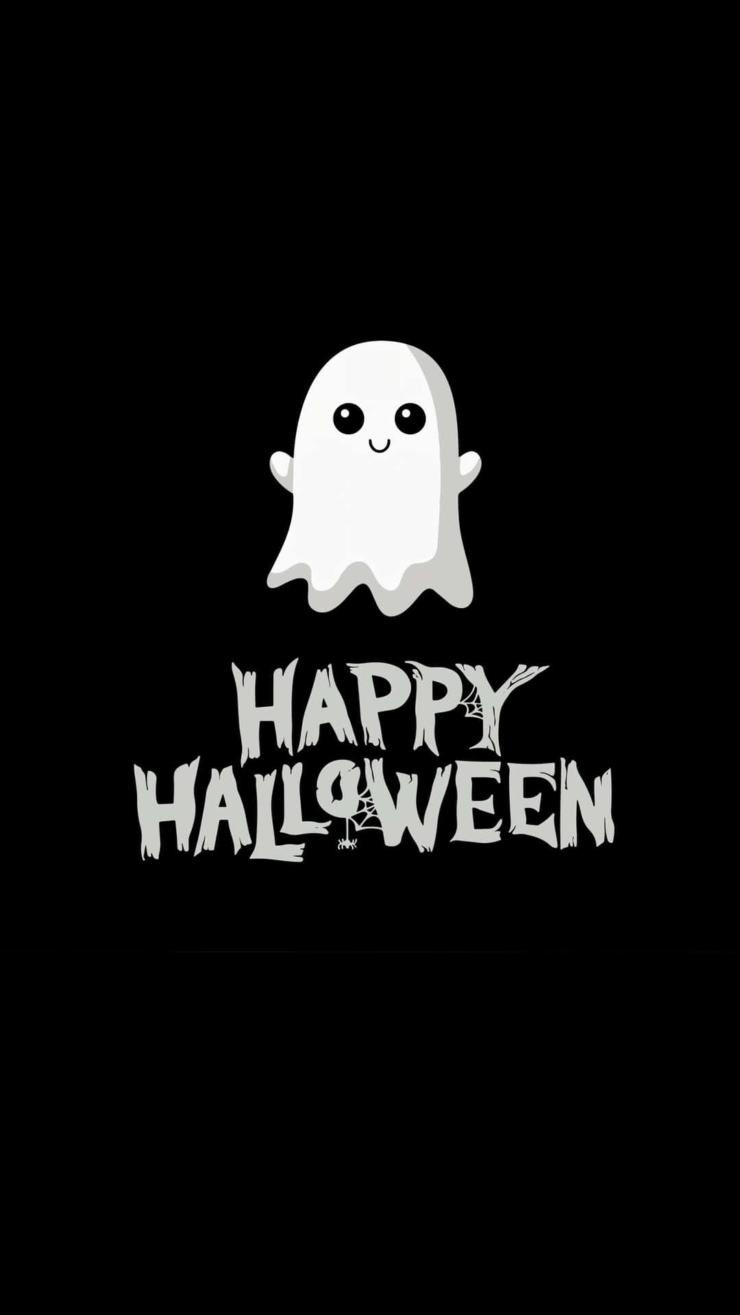 Happy Halloween Ghost Greeting Lockscreen Wallpaper