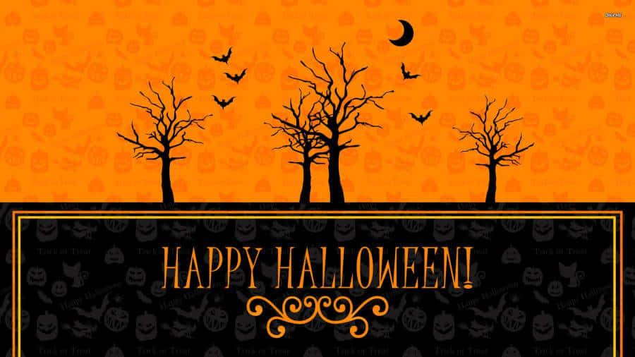 Happy Halloween Greeting Card Wallpaper