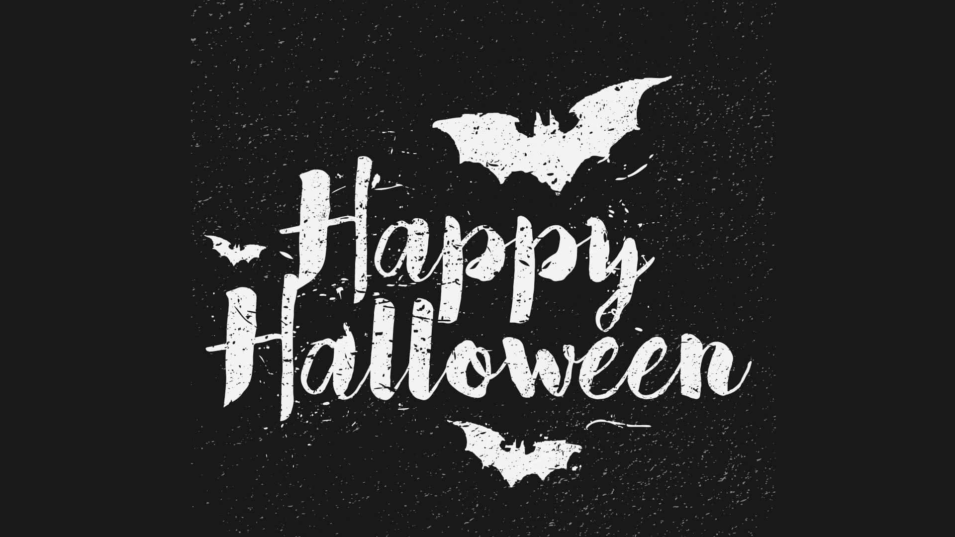 Happy Halloween White Text Picture