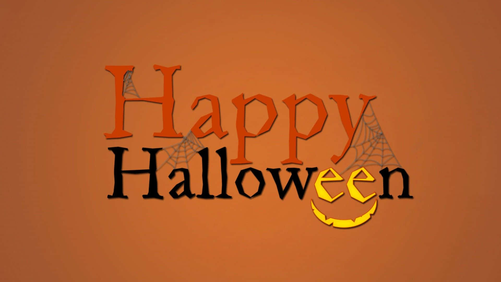 Happy Halloween Greeting With Spider Webs Picture