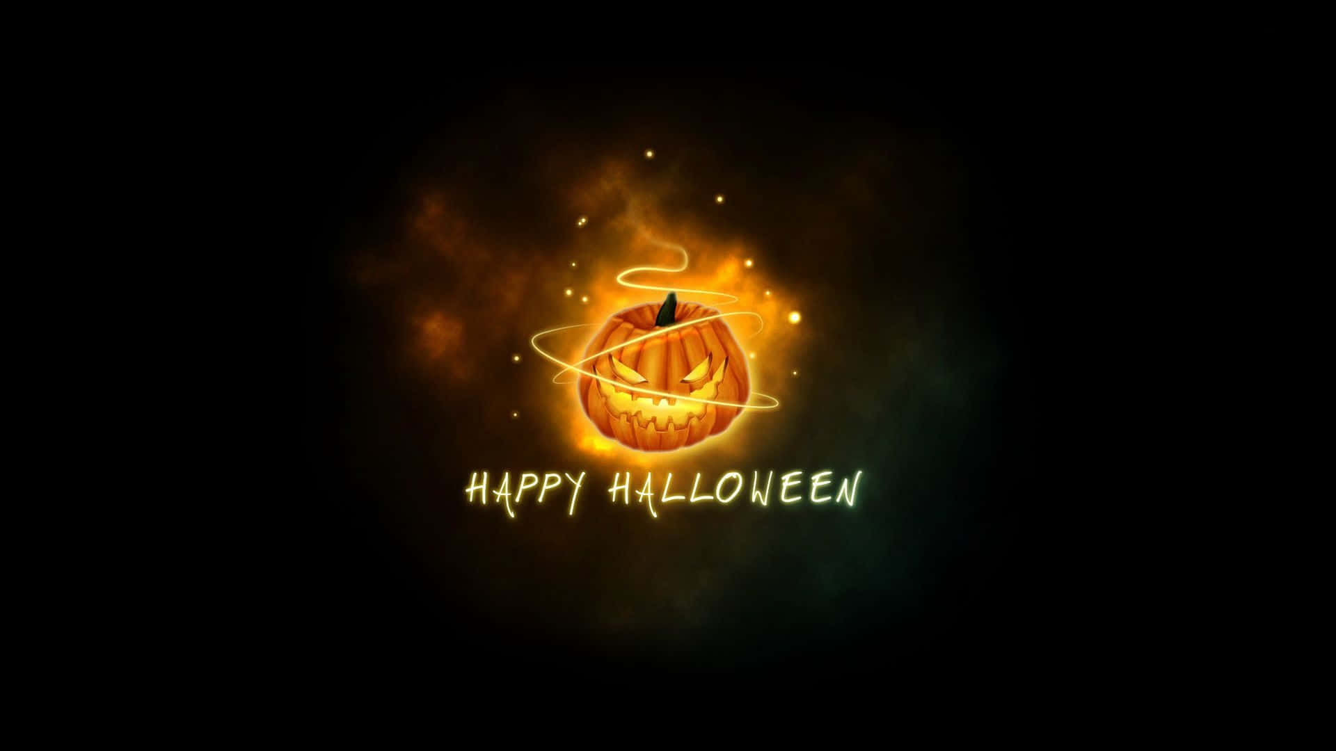 Happy Halloween Flaming Pumpkin Picture