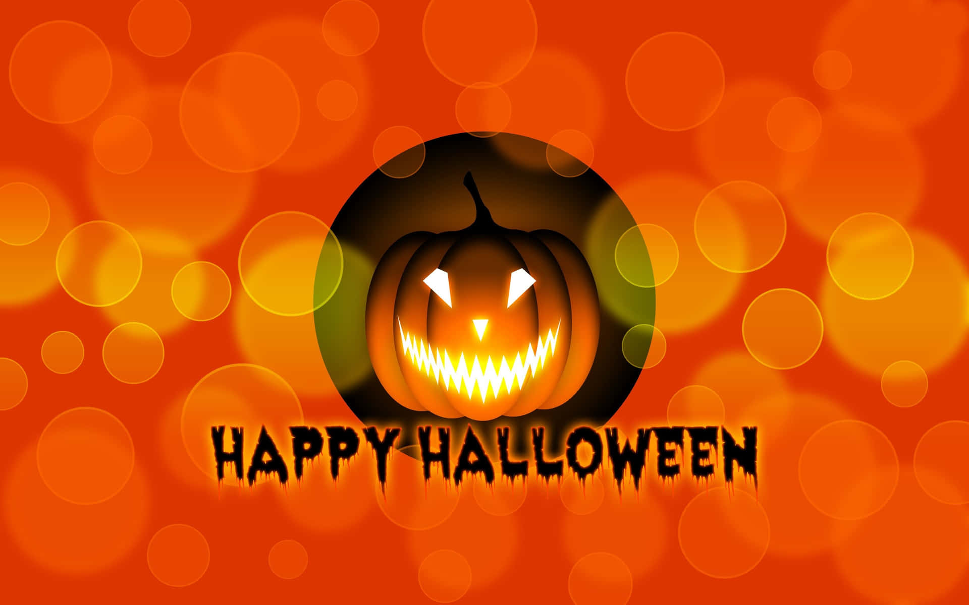 Happy Halloween Pumpkin With Creepy Smile Picture