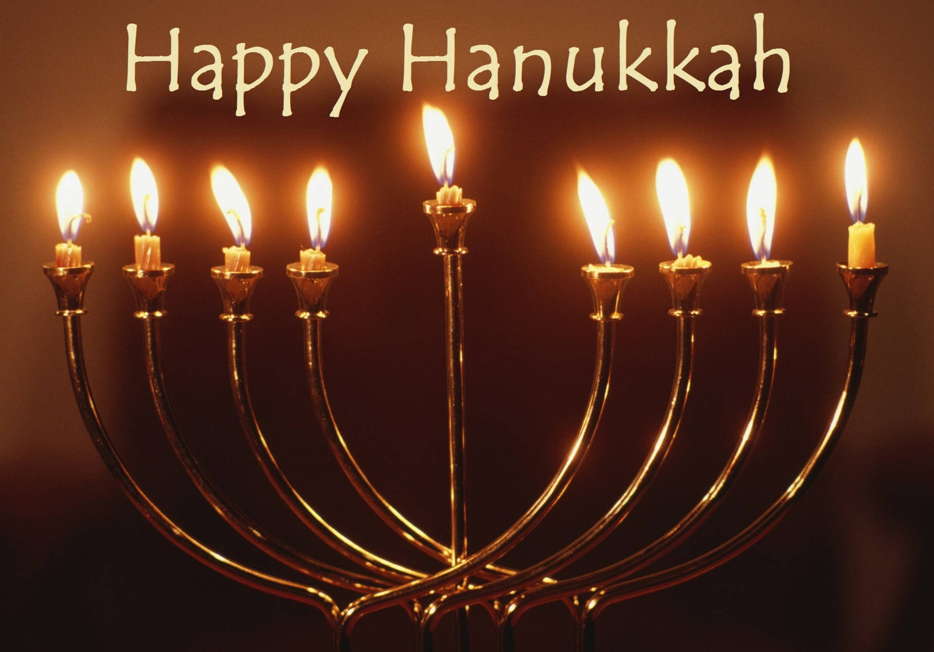 Happy Hanukkah Candelabrum Wallpaper