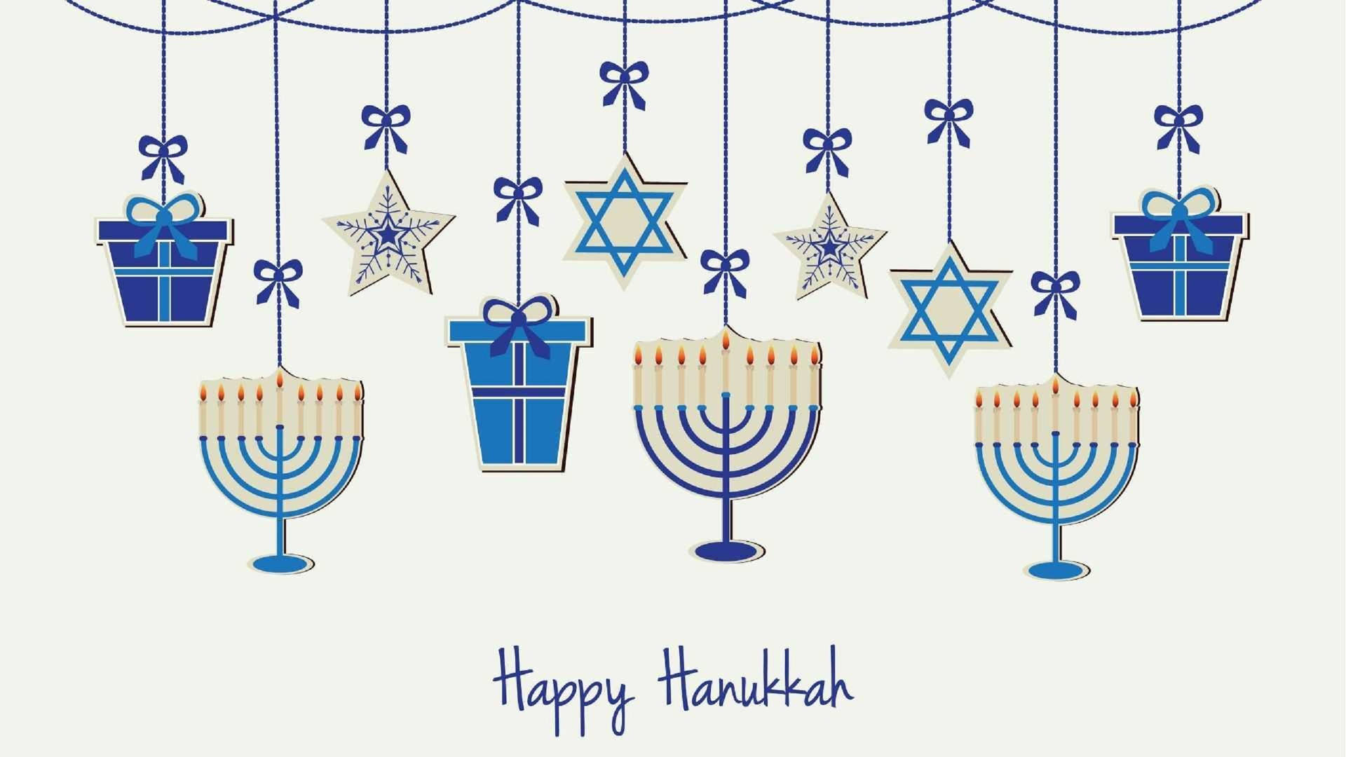 Happy Hanukkah Decor Art Background