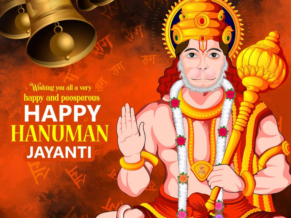 Illustrationzum Glücklichen Hanuman Jayanti Wallpaper