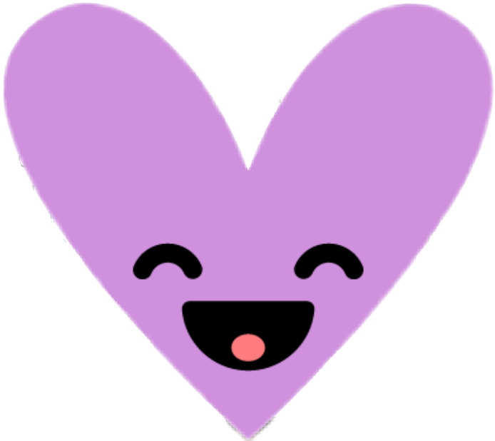 Happy Heart Cartoon Face PNG