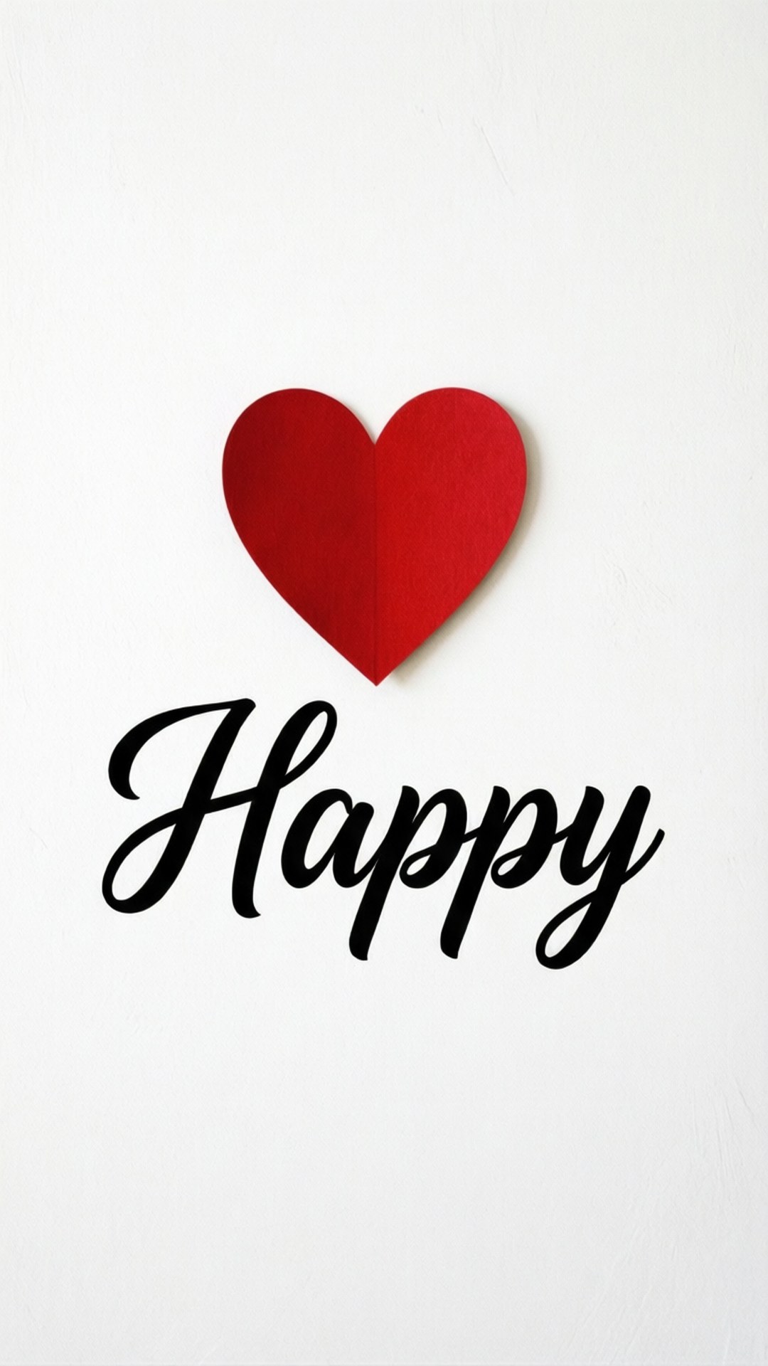Happy Heart Script Wallpaper