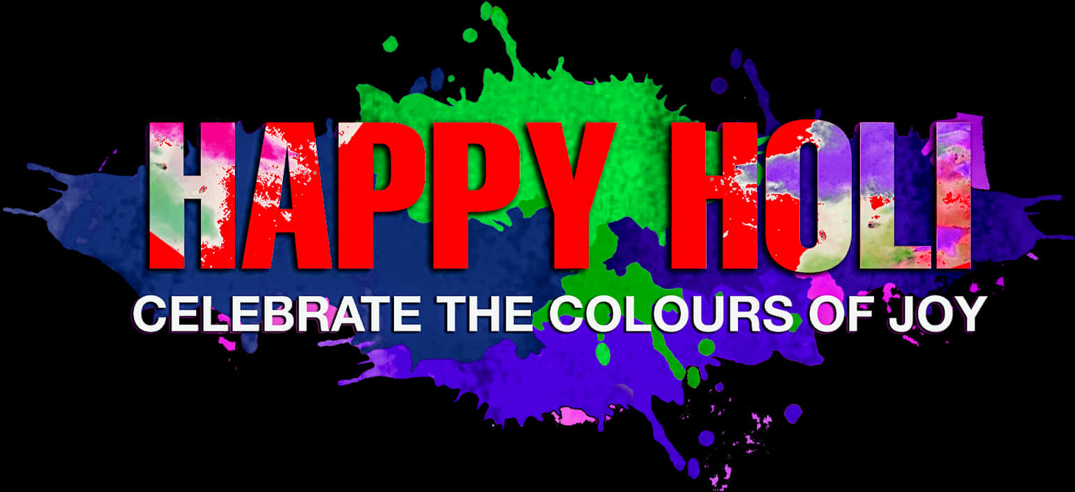 Happy Holi Celebration Banner PNG