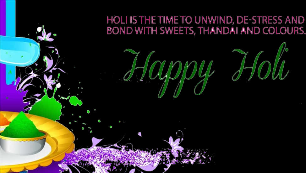 Happy Holi Festival Greeting PNG