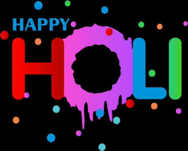 Happy Holi Festival Greeting PNG