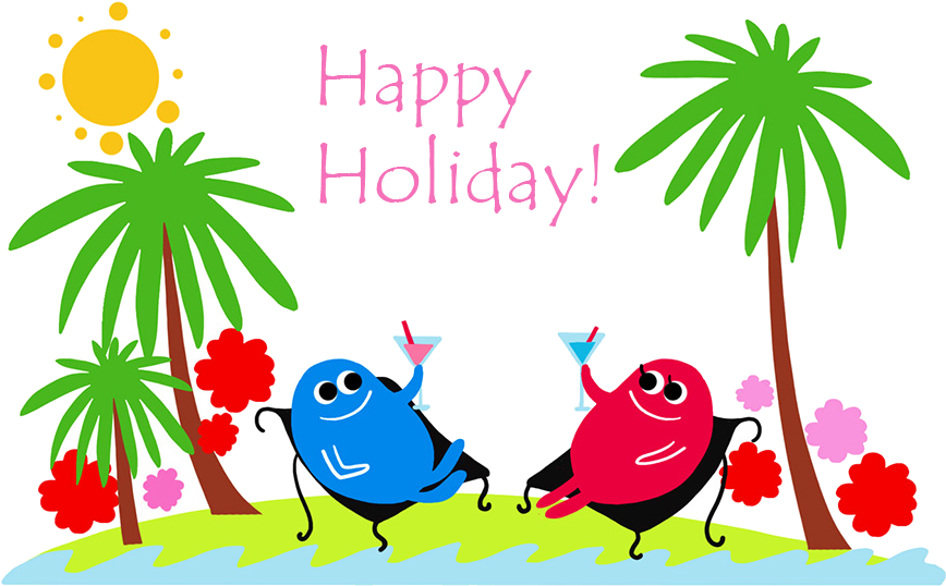 Happy Holiday Beach Celebration PNG