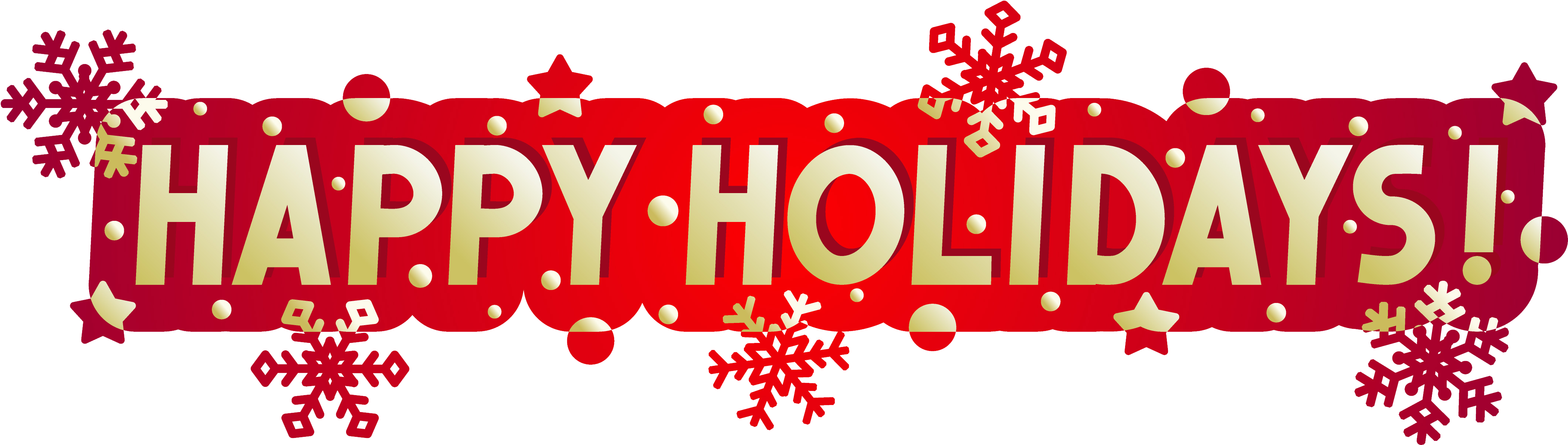 Happy Holidays Banner Graphic PNG