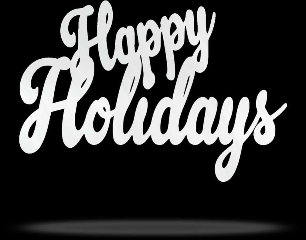 Happy Holidays Calligraphy PNG