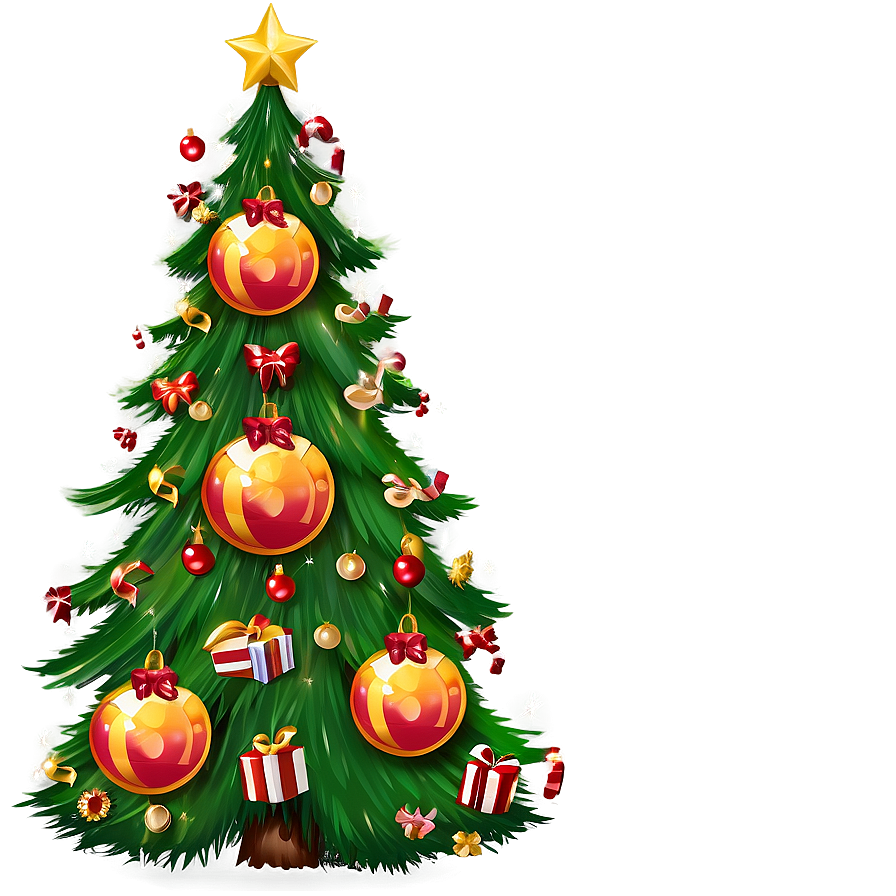 Happy Holidays Cartoon Tree Png 86 PNG