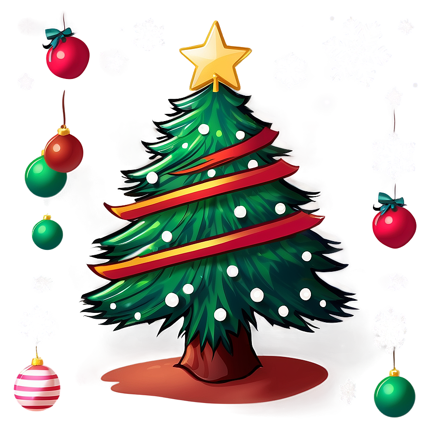 Happy Holidays Cartoon Tree Png Fwy PNG